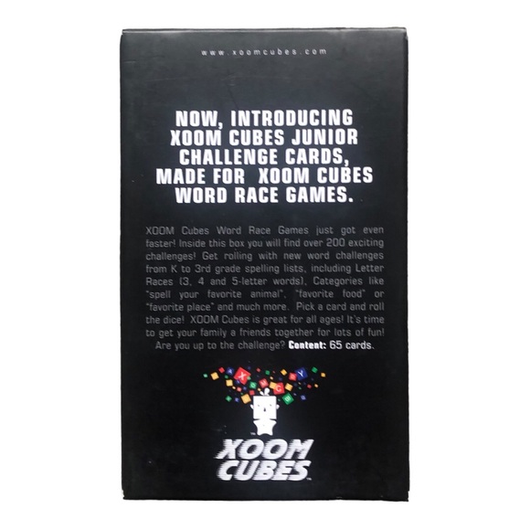 XOOM CUBES Junior Challenge Cards made for XOOM CUBES word race games - Picture 2 of 6